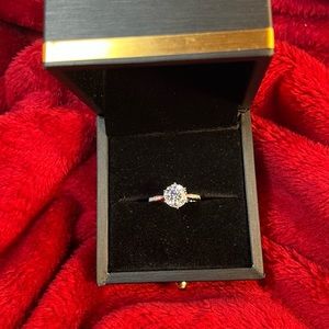 2.0ct moissanite stone 925 sterling silver ring